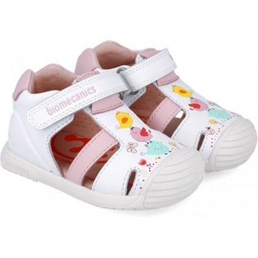Sandalias para chica Biomecanics 252106 Jardín BLANCO_B050