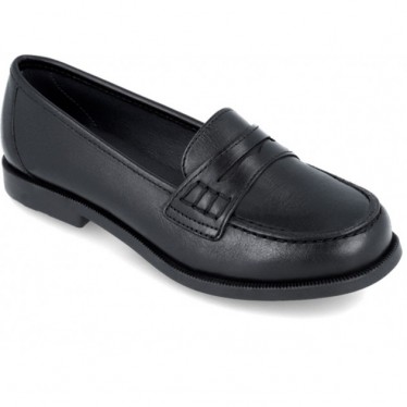 Mocasines colegiales para chica Garvalín 241705 Copete NEGRO_A054
