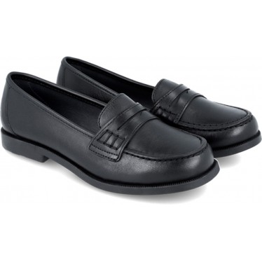 Mocasines colegiales para chica Garvalín 241705 Copete NEGRO_A054