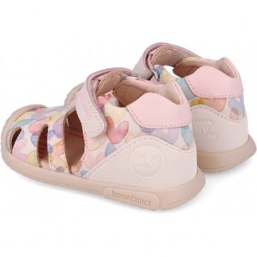 Sandalias para niña Biomecanics 252110 Estampado Corazones COTTON_A779