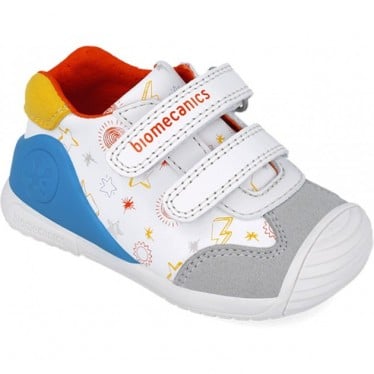 Deportivas para niño Biomecanics 252115 Estampado BLANCO_YEMA_C835