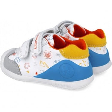 Deportivas para niño Biomecanics 252115 Estampado BLANCO_YEMA_C835