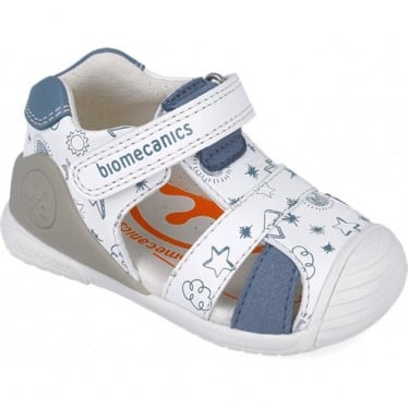 Sandalias para chico Biomecanics 252116 Estampado BLANCO_INDIGO_B834