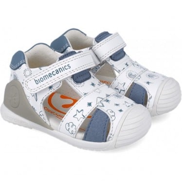 Sandalias para chico Biomecanics 252116 Estampado BLANCO_INDIGO_B834