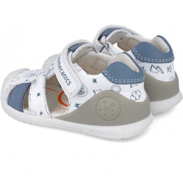 Sandalias para chico Biomecanics 252116 Estampado BLANCO_INDIGO_B834