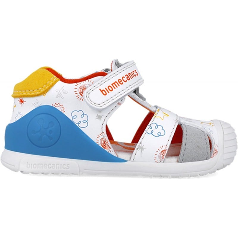 Sandalias para chico Biomecanics 252116 Estampado BLANCO_YEMA_C835
