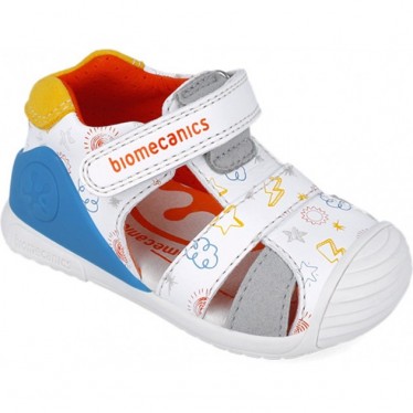 Sandalias para chico Biomecanics 252116 Estampado BLANCO_YEMA_C835