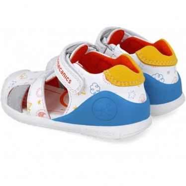 Sandalias para chico Biomecanics 252116 Estampado BLANCO_YEMA_C835