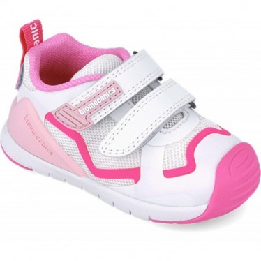 Deportivas niña BIOMECANICS Primeros pasos 252133 BLANCO_FUCSIA_D304
