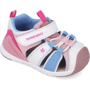 Sandalia para niña BIOMECANICS Sport 252135 BLANCO_ROSA_D113