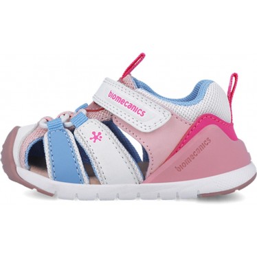 Sandalia para niña BIOMECANICS Sport 252135 BLANCO_ROSA_D113