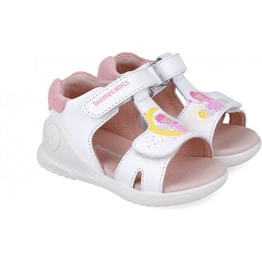 Sandalias para chica Biomecanics 252140 Twin Biogateo BLANCO
