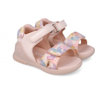 Sandalia para niña Biomecanics 252141 Estampado Biogateo open toe COTTON_A779