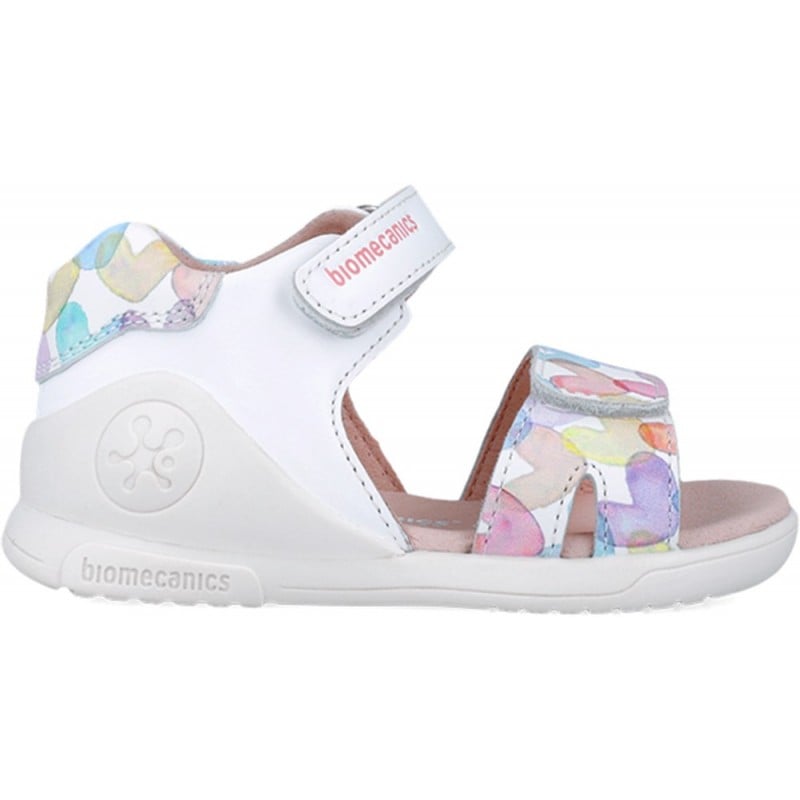 Sandalia para niña Biomecanics 252141 Estampado Biogateo open toe BLANCO_B050