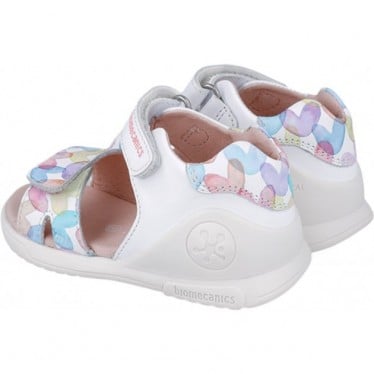 Sandalia para niña Biomecanics 252141 Estampado Biogateo open toe BLANCO_B050