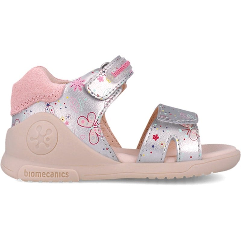 Sandalias para niña Biomecanics 252142 Estampado Biogateo open toe PLATA_B198
