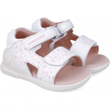 Sandalias para niña Biomecanics 252143 Biogateo open toe Estampado BLANCO_B050