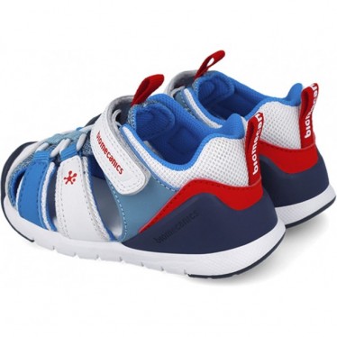 Sandalia para chico BIOMECANICS Sport 252135 BLANCO_AZUL_B057