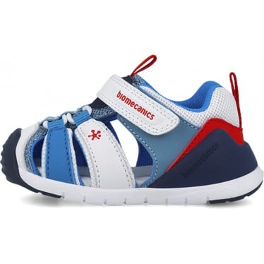 Sandalia para chico BIOMECANICS Sport 252135 BLANCO_AZUL_B057