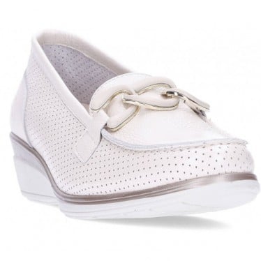 Mocasín de piel para mujer 24 HORAS 26410 LINO