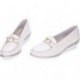 Mocasín de piel para mujer 24 HORAS 26410 LINO
