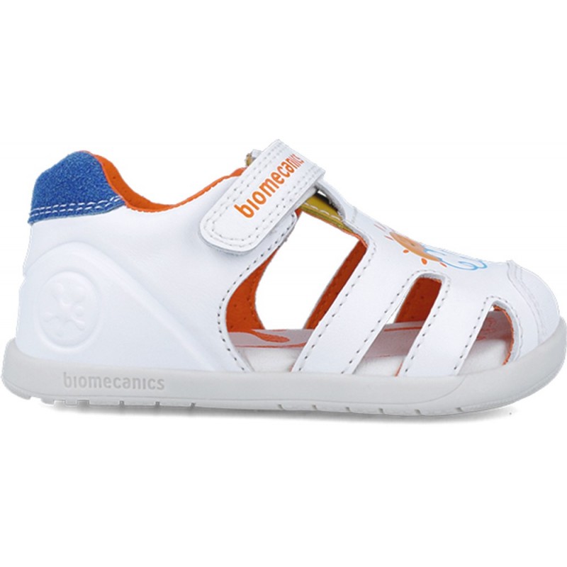 Sandalia para chico Biomecanics 252166 Twin BLANCO_AZUL_B057