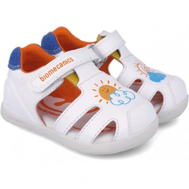 Sandalia para chico Biomecanics 252166 Twin BLANCO_AZUL_B057