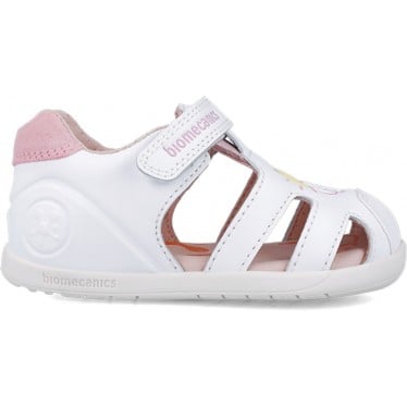 Sandalias para niña Biomecanics 252166 Twin BLANCO_ROSA_D113