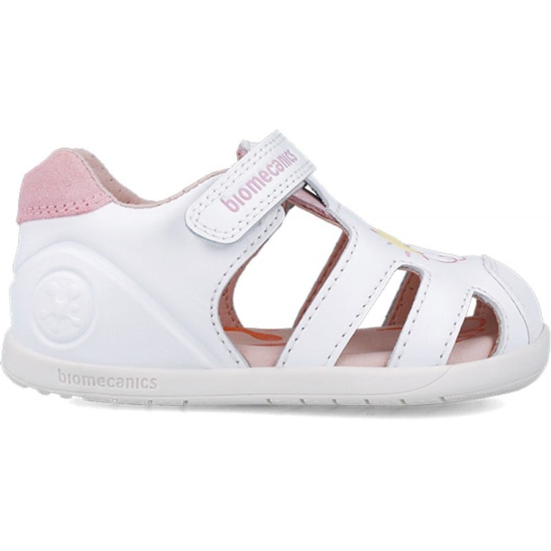 Sandalias para niña Biomecanics 252166 Twin BLANCO_ROSA_D113