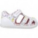 Sandalias para niña primeros pasos Biomecanics 252167 Estampado BLANCO_B050