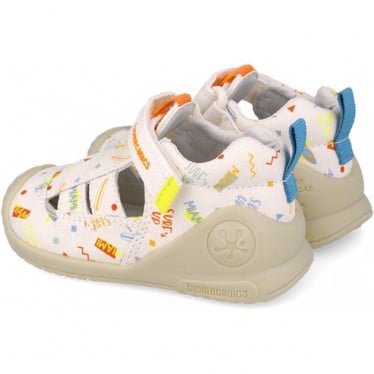 Sandalias para bebé Biomecanics 252179 Estampado Biogateo BLANCO_B050