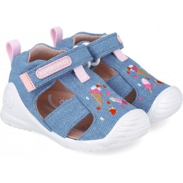 Sandalias para niña Primeros pasos Biomecanics 252183 Helado INDIGO_A631