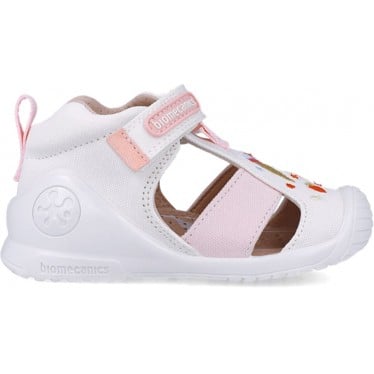 Sandalias para niña Primeros pasos Biomecanics 252183 Helado BLANCO_C050