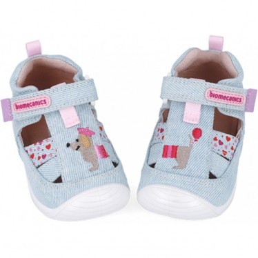 Sandalia para niña Biomecanics 252184 Twin Primeros pasos JEANS_CLARO_B840