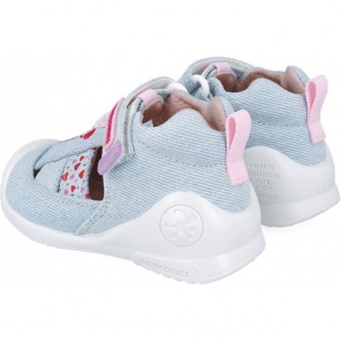 Sandalia para niña Biomecanics 252184 Twin Primeros pasos JEANS_CLARO_B840