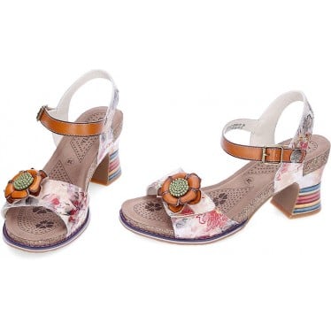 Sandalias con tacón LAURA VITA DECBYO22 ORANGE
