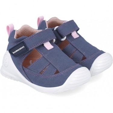 Sandalias para niña Biomecanics 252188 Primeros pasos AZUL_MARINO_ROSA_D460