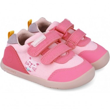 Deportivas para chica Biomecanics 252190 Gatitos lona ROSA_A032