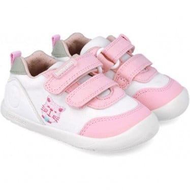 Deportivas para chica Biomecanics 252190 Gatitos lona BLANCO_B050