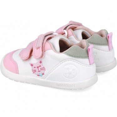 Deportivas para chica Biomecanics 252190 Gatitos lona BLANCO_B050