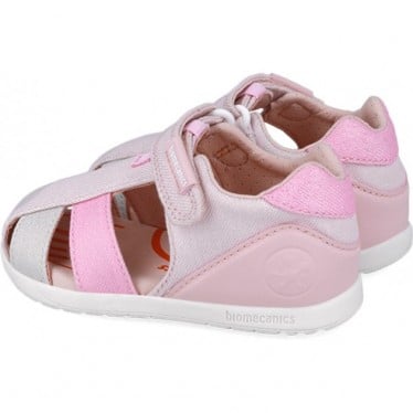 Sandalia para niña Biomecanics 252192 Metalizada ROSA_B032