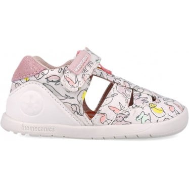 Sandalias para niña Biomecanics 252193 Estampado animales BLANCO_B050