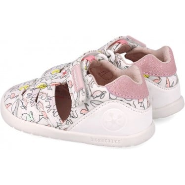 Sandalias para niña Biomecanics 252193 Estampado animales BLANCO_B050