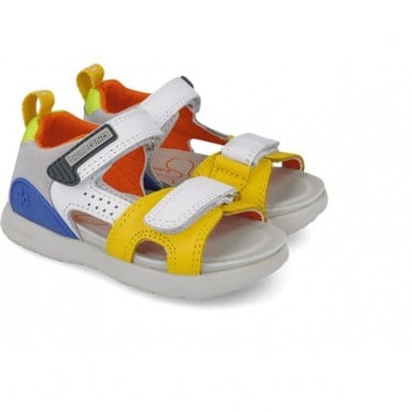 Sandalias para chico Biomecanics 252218 Bioevolution casual BLANCO_AMARILLO_C696