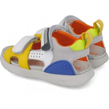 Sandalias para chico Biomecanics 252218 Bioevolution casual BLANCO_AMARILLO_C696