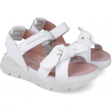 Sandalias para chica Biomecanics 252225 Bioflow Lazo BLANCO_B050