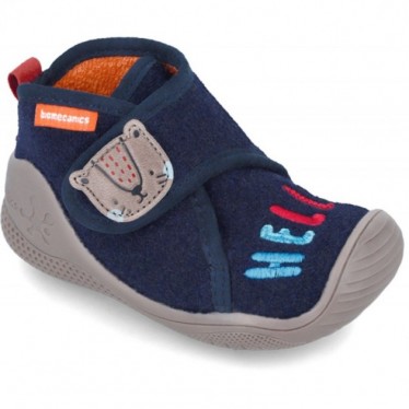 Pantuflas para niño de BIOMECANICS 241154 fieltro AZUL_MARINO