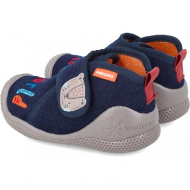 Pantuflas para niño de BIOMECANICS 241154 fieltro AZUL_MARINO