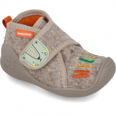Pantuflas para niño de BIOMECANICS 241154 fieltro TAUPE