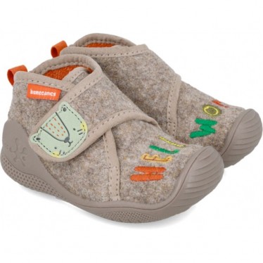 Pantuflas para niño de BIOMECANICS 241154 fieltro TAUPE